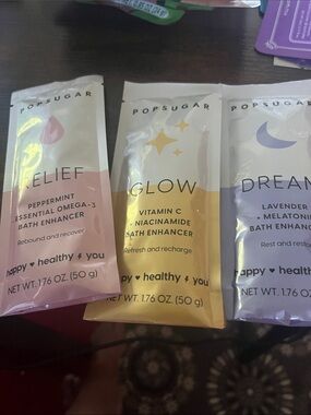POPSUGAR Bath Enhancer Packets - Pink, Yellow, Lavender Trio